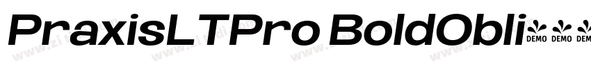 PraxisLTPro BoldObli字体转换